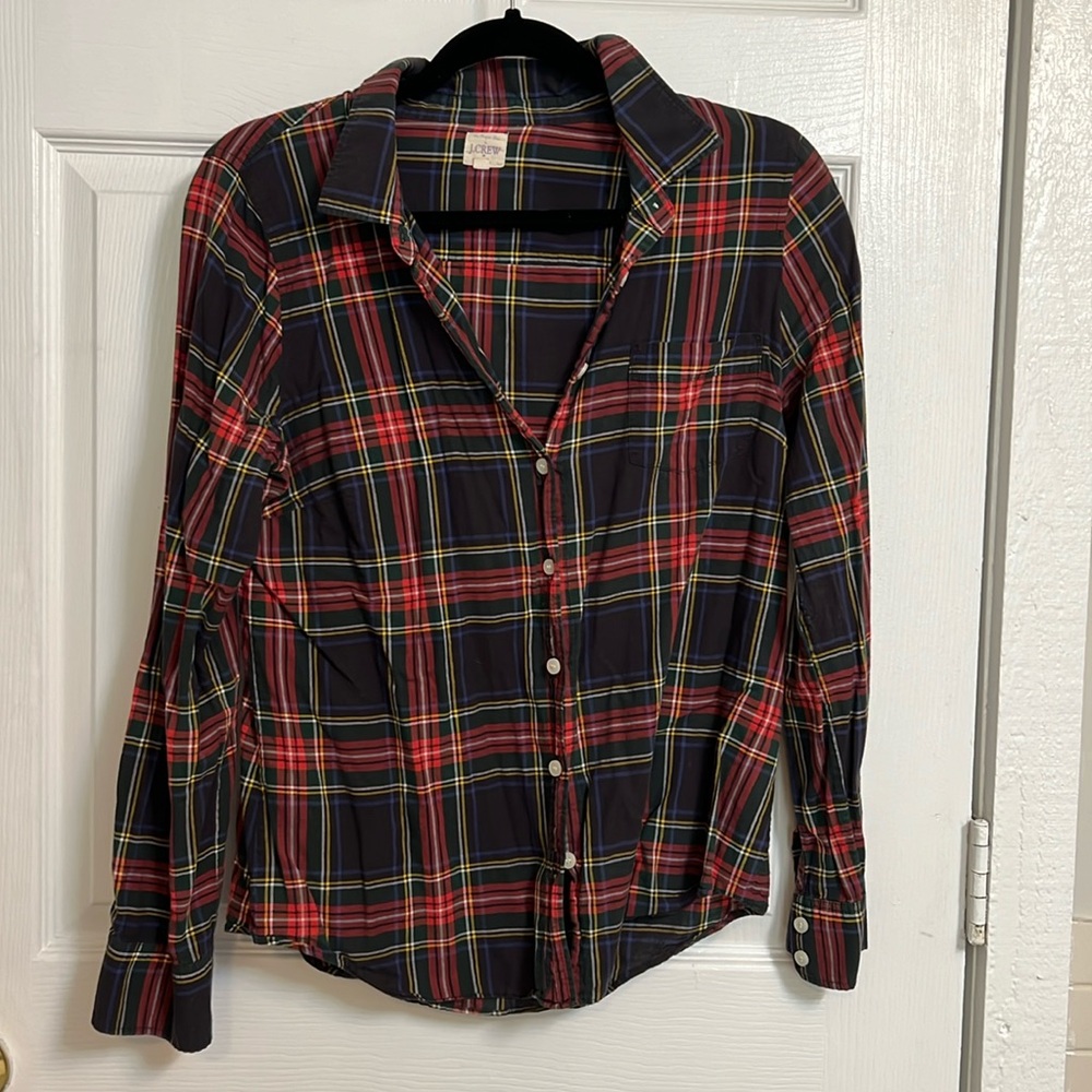 J crew plaid button down